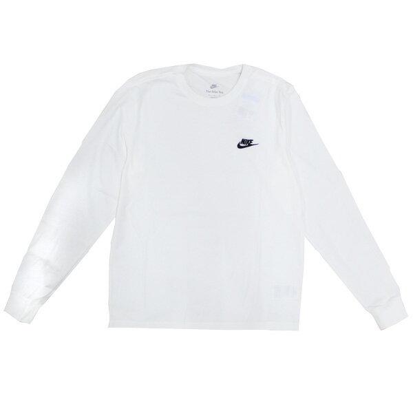 100円OFFクーポン配布中！NIKE ナイキ Men's long T-shirt メンズ ロング Tシャツカットソー スリーブ 長袖 メンズ ロゴ プリント ホワイト AR5005ルームウェア 部屋着 プレゼント ギフト 通勤 通学