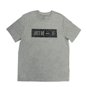 NIKE ナイキ Dri-FIT Men's Training T-Shirt ドライフィット メンズ トレーニング Tシャツカットソー メンズ ロゴ プリント BQ1852 063 グレールームウェア 部屋着 プレゼント ギフト 通勤 通学