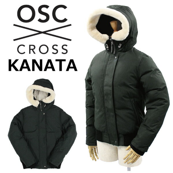 期間限定でポイント5倍！OSC CROSS オーエスシー クロス KANATA カナタダウンジャケット アウター フード ウールファー レディース ウィメンズ W36CX ブラックアウトプレゼント ギフト 通勤 通学 送料無料