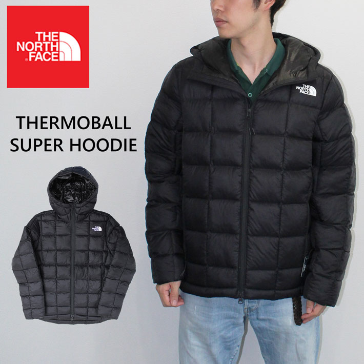 100円OFFクーポン配布中！THE NORTH FACE ザ ノースフェイス ThermoBall Super Hoodie サーモボールスーパーフーディ NF0A5GLIブロックキルティング ジャケット アウター 中綿ジャケット メンズ ブラック プレゼント ギフト 通勤 通学 送料無料