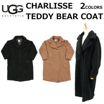 UGG アグ WOMENS CHARLISSE TEDDY BEAR COAT ウィメンズ チャリシー テディ ベア コートコート ロングコート レディース ブラック ブラウン 1104061プレゼント ギフト 通勤 通学 送料無料