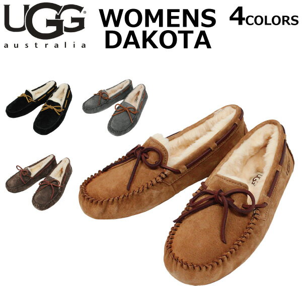 UGG アグ WOMENS DAKOTA ウィメンズ ダコタモカシン スリッポン レディース 1107949 ブラック グレー ブラウンプレゼント ギフト 通勤 通学 送料無料