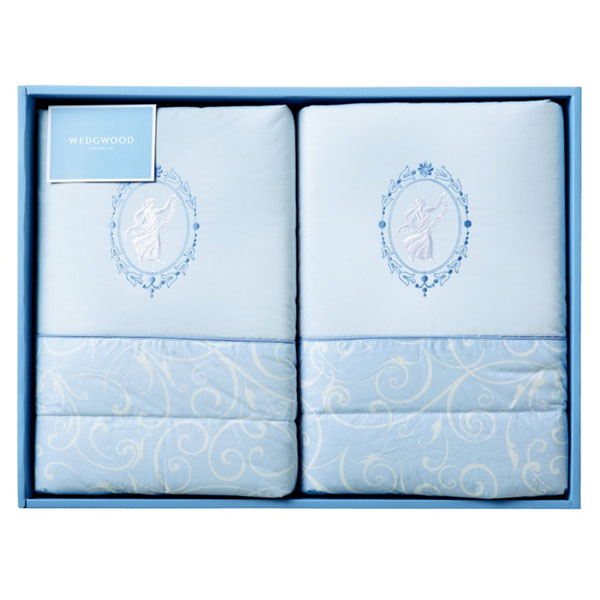 Rakuten - 西川 ウェッジウッド 羽毛肌掛け2点セット WEDGWOOD 羽毛肌掛けふとん2P KE08305011 プレゼント 出産内祝い 結婚内祝い 快気祝い 新築内祝い 誕生日祝い 羽毛肌掛け 法要 香典返し お歳暮 お中元 敬老の日 母の日 ウエッジウッド 日本製