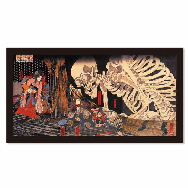 アートパネル 浮世絵 和楽 国芳/相馬の古内裏 壁掛け インテリア アート フレーム 和 パネル オブジェ ..