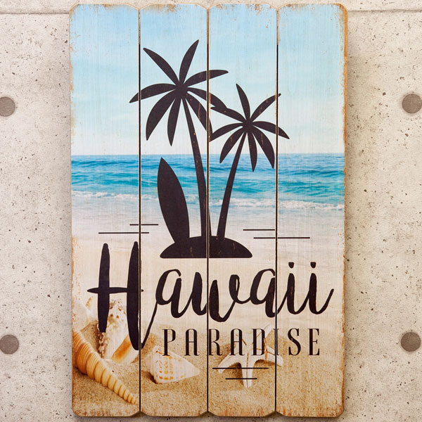 アンティーク サーフ サーファー ウッドボード バー カフェ看板 アンティーク 店舗用 壁掛け プレート 屋外 おしゃれ レトロ調 プレート オブジェ ポスター ガレージ アメリカン雑貨 Hawaii Paradise