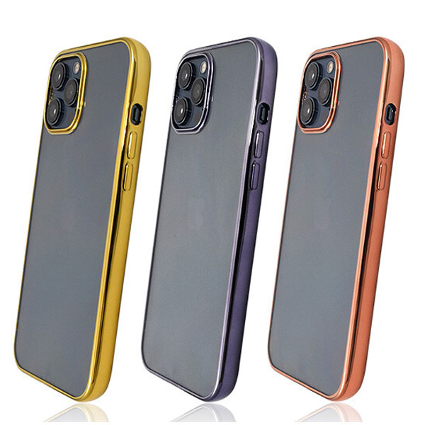 乐天商城 - iphone12 pro max ケース ソフトケース スマホケース カバー アイフォン12 プロ マックス メタリックバンパー ソフトクリアケース クールデザイン バンパー