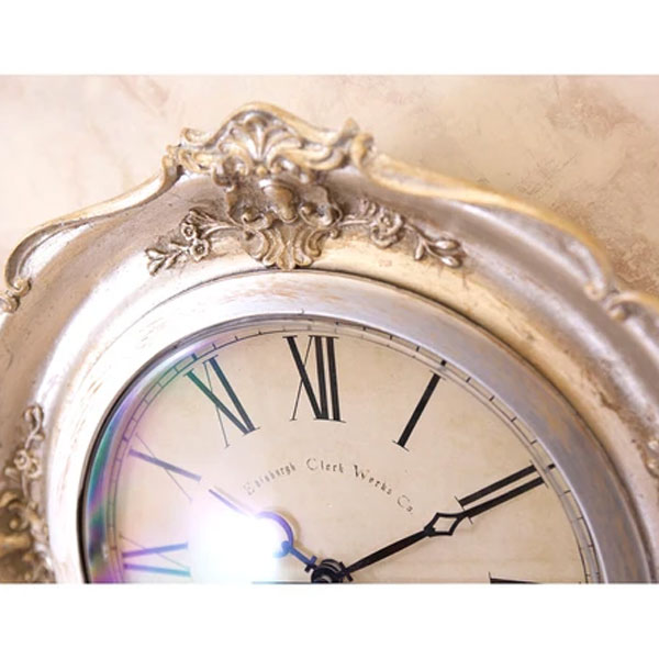 時計 おしゃれ 壁掛け時計 デザインウォールクロック アンティーク デザイナーズクロック 壁掛時計 ヨーロピアン調 デザインウォールクロック スプレンディッドデコ ゴージャス 壁掛け 掛け時計 ゴージャス シルバー