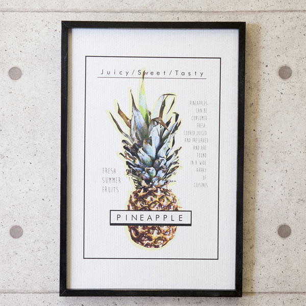 木製看板 アートパネル フレーム 60 40x60 PINEAPPLE ポスター グッズ ウッドボード インテリア 夏 西海岸風 ビーチ パイナップル ハワイアン パイン フレーム付 壁掛け オブジェ アメリカン雑貨 絵画 おしゃれ 店舗 カフェ