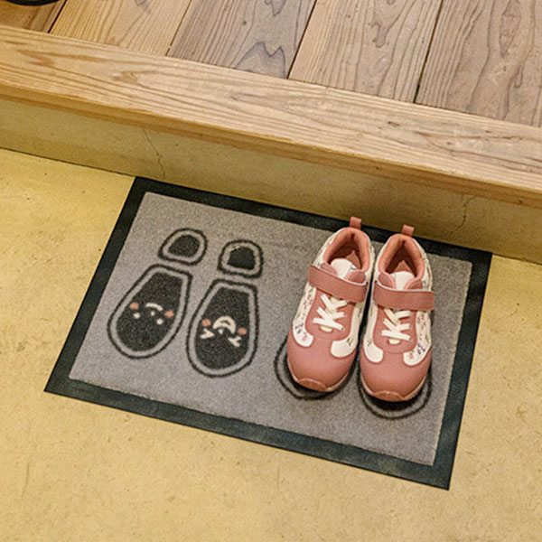玄関マット 屋外 マット 玄関 マット 靴置きマット 便利 お子様 マナー しつけ エチケット 学習 2足用 ..