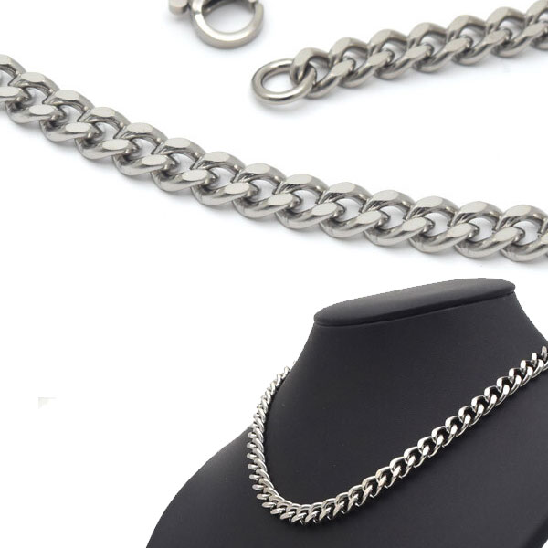 喜平 ネックレス チタン ネックレス チェーン 50cm 幅 5.9mm 金属アレルギー対応 つけっぱなし メンズ レディース 喜平チェーン チェーンネックレス...