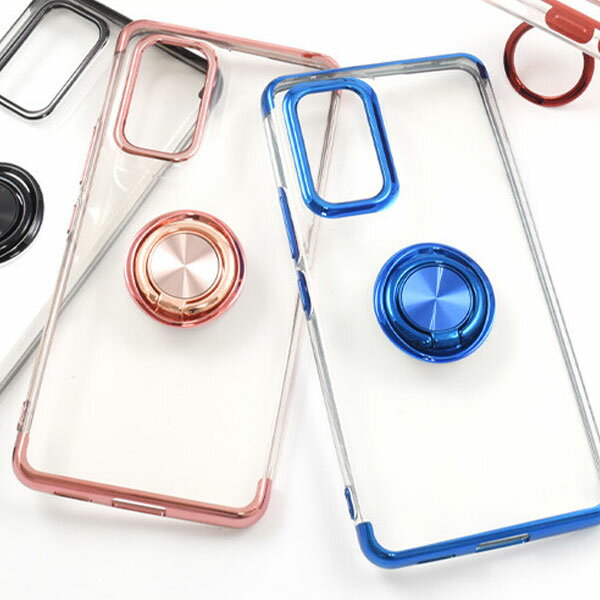 樂天商城 - Galaxy A53 5G スマホリング付き スマホケース SC-53C メタリックバンパー ソフトクリアケース SCG15/UQ mobile ケース シンプル カバー リング スマホケース スマホカバー スマホリング おしゃれ ギャラクシー a53 5g