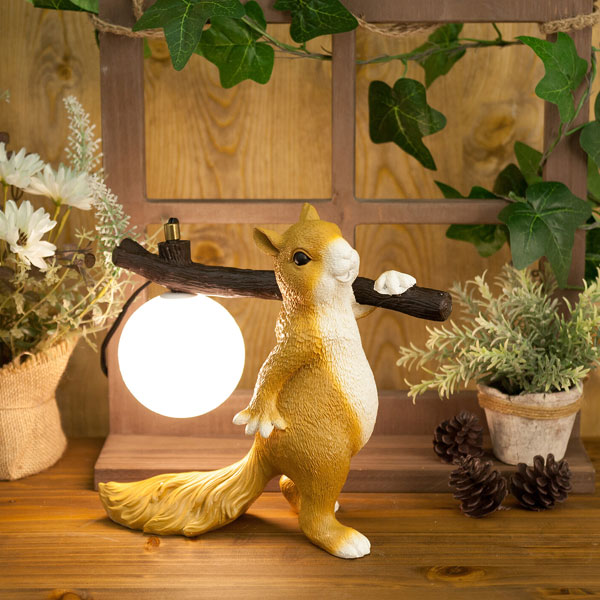 LEDテーブルランプ リス LED電球付属 テーブルランプ ライト テーブルスタンド 置照明 LED対応 室内用 ..