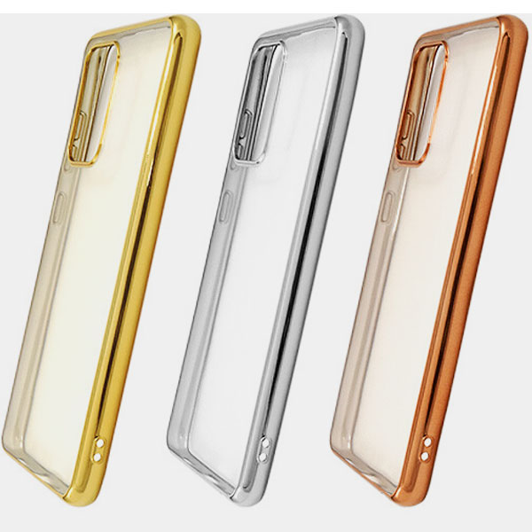 Galaxy A52 5G SC-53B スマホケース メタリック バンパー ソフト クリアケース カバー docomo ジャケット スマホケース スマホカバー シンプル おしゃれ かわいい ギャラクシー a52 sc-53b