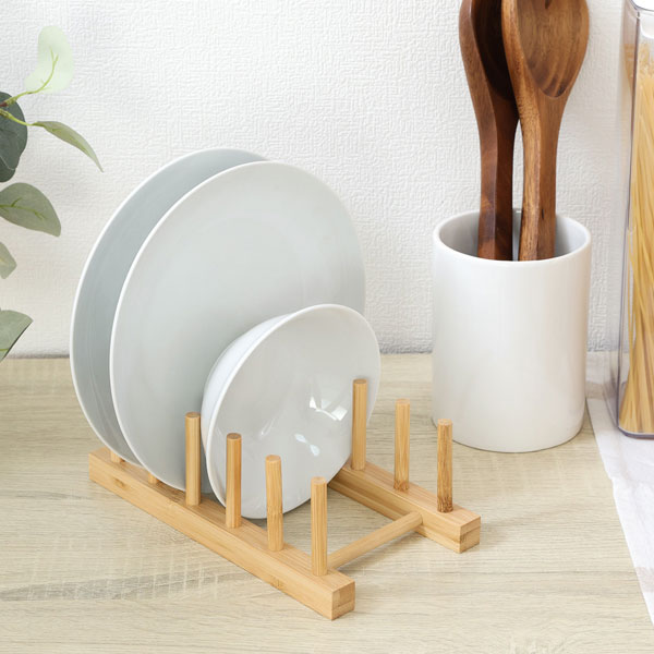 木製ディッシュスタンド 全体：幅115 × 奥行220 × 高さ75