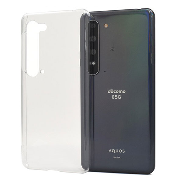 AQUOS R5G SH-51A au SHG01 ケース ハードケース クリア ケース 透明 無地 シンプル スマホ ケース ケース 耐衝撃 ハードカバー スリム バンパー 超薄型 落下防止 NTTドコモ 5G シャープ Androidスマートフォン アクオス