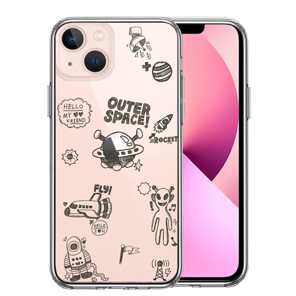 樂天商城 - iphone13 mini ケース 側面ソフト 背面ハード ハイブリッド クリア ケース iPhone13mini シェル UFO 宇宙人 面白 ロゴ アイフォン13 MINI 耐衝撃 アイフォン スマホケース スマホカバー おしゃれ かわいい カバー キャラクター おもしろ