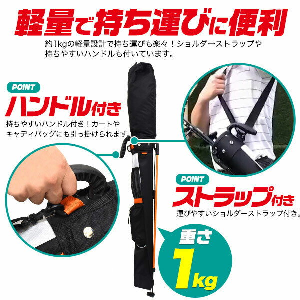 ゴルフクラブケース ゴルフバック ゴルフバッグ グローブハンガー付き セルフスタ...