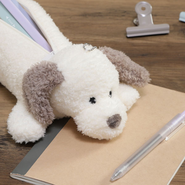 アニマルペンケース 筆箱 アニマル ペンケース ポーチ 小物入れ ぬいぐるみ 動物 犬 イヌ 可愛い ぬいぐるみ ペンポーチ おしゃれ かわいい 子供 小学生 ...