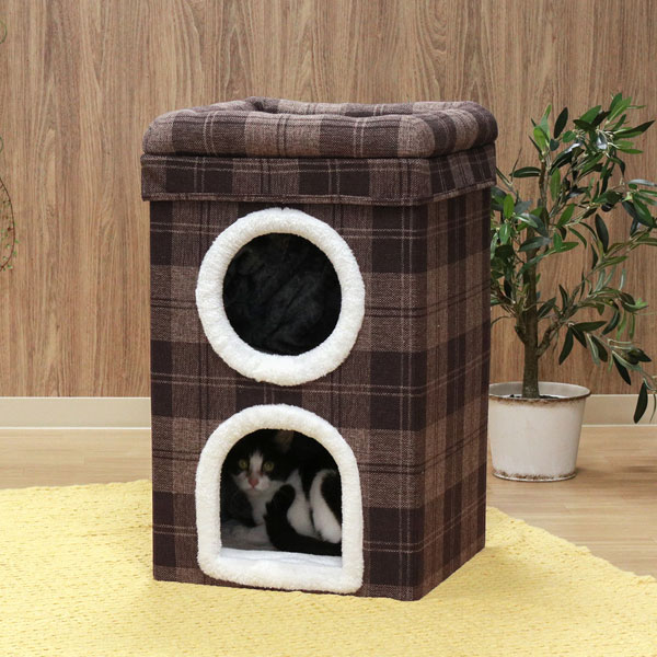 ベッド ペットハウス 犬 猫 ハウス おしゃれ 折りたたみ 2段 ペット 猫ハウス 犬ハウス 室内 キューブ型 2WAY キューブハウス ペットハウスキューブ 2段 インスタ映え ペットハウス 2ルーム ルーフベッド付