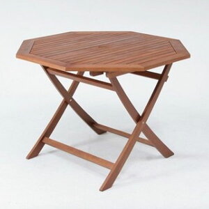 【お庭に♪】ウッドサイドテーブル　八角テーブル　ガーデンテーブル　【アカシア材使用　折りたたみ可能です！】　ガーデンに♪アウトドアに♪庭【02P29Jul16】