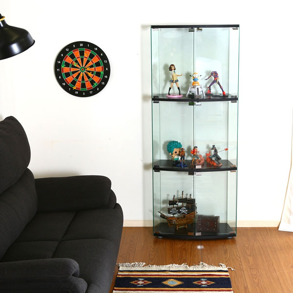 ガラスコレクションケース ディスプレイラック シェルフ 本棚 コレクション 収納棚 フィギア コレクシ..