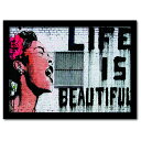 アートパネル バンクシー Banksy ウォールデコ 壁掛け インテリア アート フレーム パネル オブジェ ウォール デコ アジアン雑貨 モダン おしゃれ ポスター 壁飾り リビング 壁面 装飾 レストラン 店舗