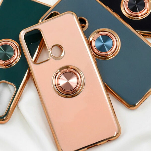 Rakuten - OPPO Reno5 A スマホリング付 メタリック バンパー ソフトケース ケース スマホ カバー ソフト リング おしゃれ かわいい スマホケース スマホカバー オッポ 楽天モバイル Y!mobile SIMフリー スマホリング ソフトカバー