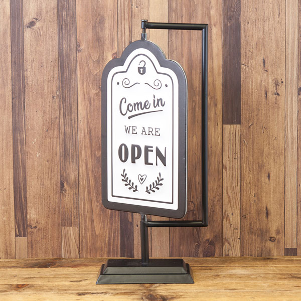 看板 テーブルスタンド OPEN CLOSED 壁掛け おしゃれ 看板 店舗用 開店 閉店 ボード プレゼント 教室 アメリカンクラシック サインボード インテリア カフェ風 オフィス家具 サインボード 業務看板 卓上 [3]