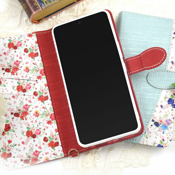樂天商城 - AQUOS R7 手帳 ケース 花柄 SH-52C/A202SH 手帳型 スマホケース AQUOS スマホ カバー sharp シャープ ジャケット アクオス r7 シンプル docomo au softbank 保護ケース 送料無料 スタンド カード収納 ポケット ハッピーブーケ レディース