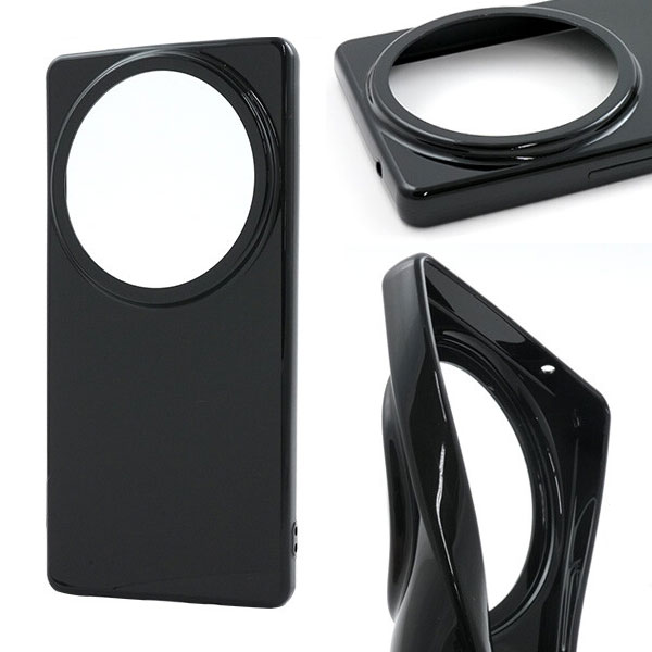 樂天商城 - AQUOS R9 pro SH-54E ソフトケース ブラック カバー シンプル ソフトカバー 黒 無地 docomo SoftBank アクオスR9 プロ スマホケース スマホカバー