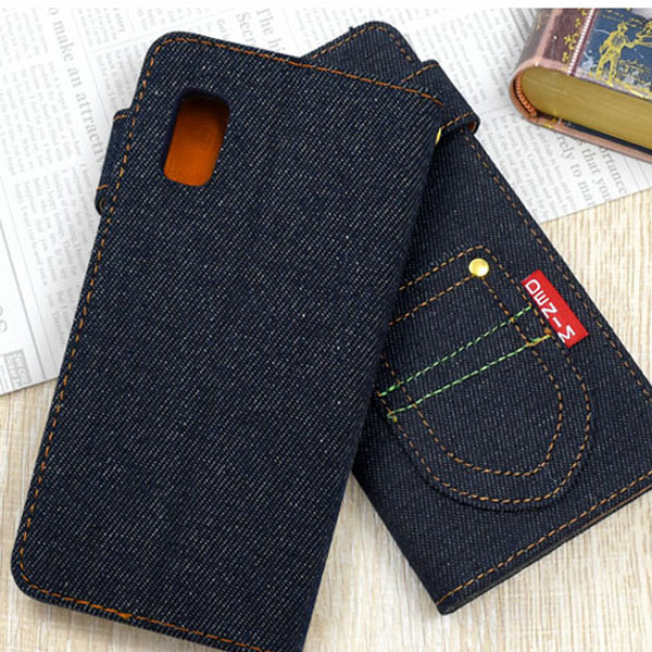 Rakuten - AQUOS wish3 ケース 手帳型 デニムデザイン カバー 手帳 AQUOSケース スマホケース 手帳型 マグネット レザー スマホカバー アクオス SH-53D/A302SH/A303SH/SH-M25 デニム手帳型ケース ジーンズ ジーパン おもしろ