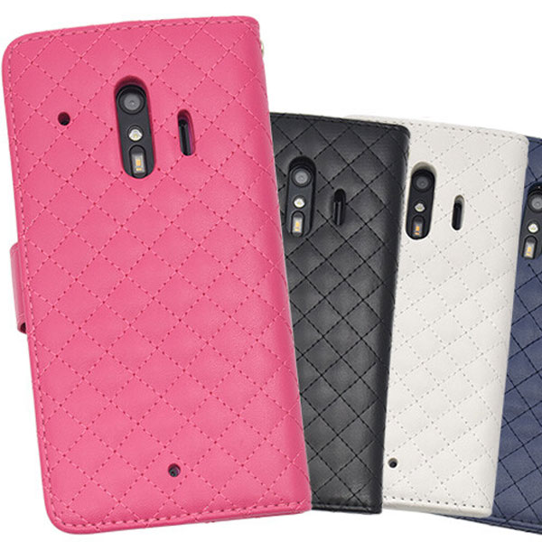 Rakuten - らくらくスマートフォン me F-01L/F-42A 手帳 ケース スマホカバー らくらくスマートフォン me F-01L シンプル docomo 富士通 スマホ カバー おしゃれ キルティングレザー F-42A