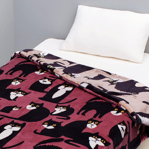 西川 nishikawa フィンレイソン 毛布 あったか リバーシブル毛布 シングル 洗える スポット・ザ・ドッグ 2枚合わせ やわらか なめらか 冬 シングル ネコ 猫 イヌ 犬 リバーシブル