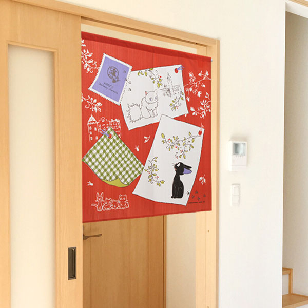 のれん ジブリ 魔女の宅急便 コリコの街から おしゃれ 暖簾 間仕切り カーテン 勝手口 省エネ 断熱保温 送料無料 突っ張り棒 つっぱり棒 花粉 模様替え 新生活 かーてん しゃこう 遮光 結露 カビ 桜舞 ピンク 春 暖簾 間仕切り