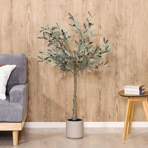 Olive - 人工観葉植物 フェイクグリーン オリーブ 観葉植物 造花 鉢植 インテリア おしゃれ フェイク グリーン お祝い 父の日 イミテーション リアル 本物そっくり おすすめ おしゃれ かわいい プレゼント ジョイント