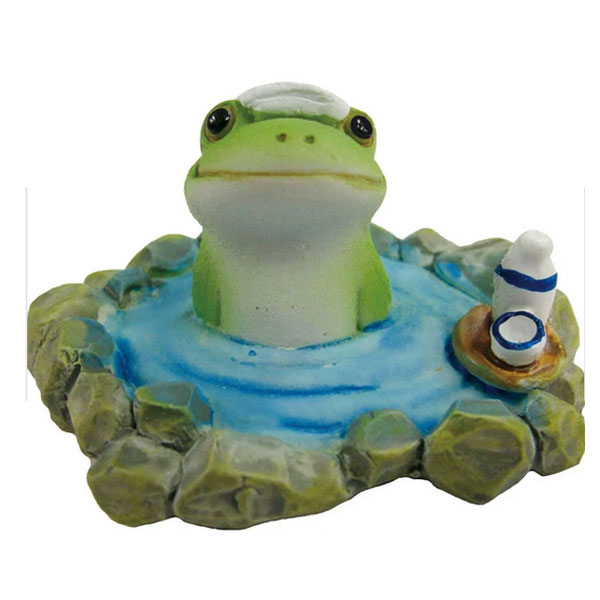 Copeau コポー 温泉に入るカエル 春 小物 オブジェ カエル 置き物 置物 オブジェ 蛙 フロッグ FROG ガーデン雑貨 インテリア雑貨 小物 マスコット ミニチュア