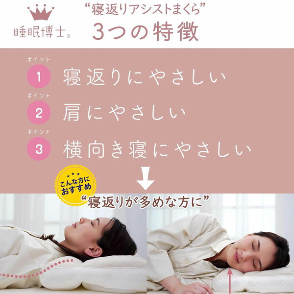 nishikawa 【 西川 】 睡眠博士 寝返りアシスト 枕 低め 洗える 医学博士と共同開...