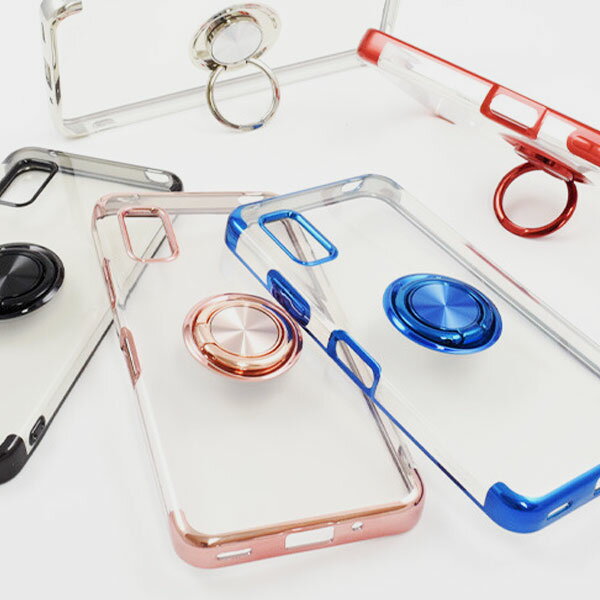 Rakuten - AQUOS wish3 ケース スマホリング付 クリアケース スマホケース メタリック 耐衝撃 バンパー AQUOS wish 3 ソフトケース TPU カバー aquoswish3 アクオス ウィッシュ3 スマホ シンプル SH-53D/A302SH/A303SH/SH-M25 おすすめ 楽天モバイル Y!mobile 衝撃吸収 スマホリング