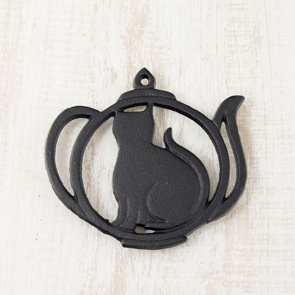 ネコ好きのための鍋敷き トリベット 鍋敷き アイアン ネコ ねこ 猫 ポットスタンド クラシック プランターベース 鋳物 キッチン用品 キッチン雑貨 食器 テーブルウェア コベントアイアン