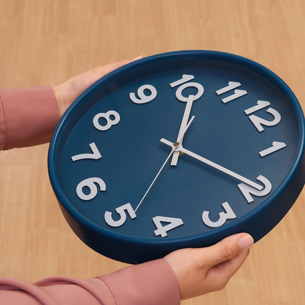 時計 おしゃれ ナチュラル ブルー デザインウォールクロック アンティーク デザイナーズクロック 掛時計 壁掛け 掛け時計 カフェ 店舗 φ30cm 北欧 [2]