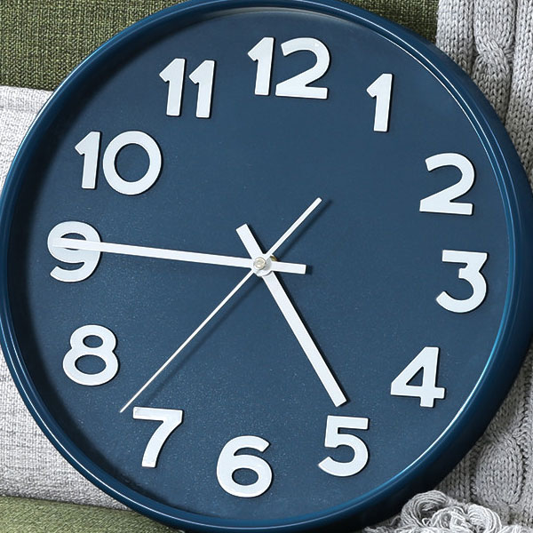 時計 おしゃれ ナチュラル ブルー デザインウォールクロック アンティーク デザイナーズクロック 掛時計 壁掛け 掛け時計 カフェ 店舗 φ30cm 北欧 [3]