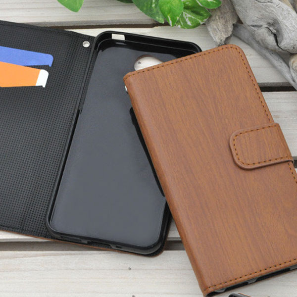 樂天商城 - Android ONE 507SH 手帳型 ウッドデザイン スタンドケース ポーチ 507SHケース 507SHカバー SHARP 手帳 シンプル Y!mobile 木目