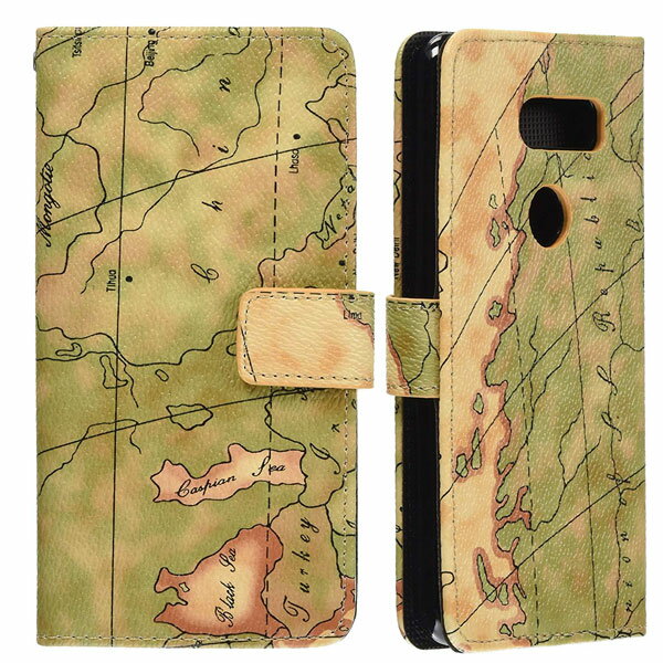 Rakuten - V30+ L-01K JOJO L-02K isai V30+ LGV35 ケース 手帳 カラー アンティーク 地図 落下防止 l02kケース l02kカバー l01kケース l01kカバー LGV35ケース LGV35カバー 手帳型 ワールドデザイン