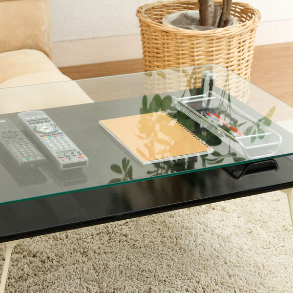 玻璃製 - ディスプレイテーブル テーブル 棚付きテーブル ローテーブル センターテーブル テーブル ガラス 長方形 おしゃれ ガラス テーブル 送料無料