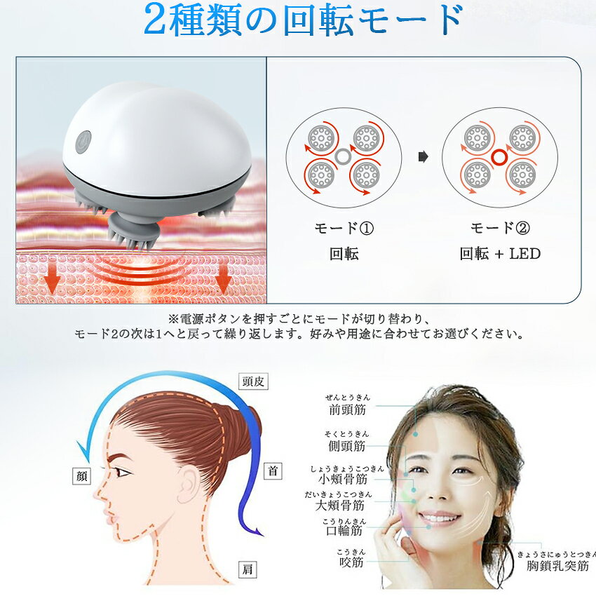 「5日限定P8倍」シャンプーブラシ 電動頭皮ブ...の紹介画像3