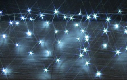 LEDイルミネーションライト ツララライト アイシクル アクアブルー 常時点灯 140球 シルバーコード IP67 連結可 おしゃれ クリスマス ツリー 電飾