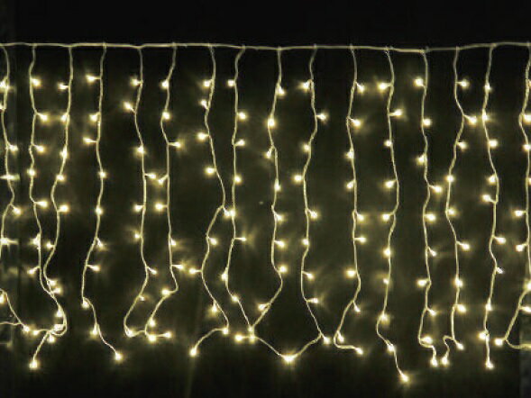 LED イルミネーションライト つらら 300球 屋外用 ホワイト/シャンパン ゴールド クリスマス