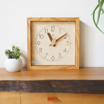 KICORI 森の電葉時計　K152 木の時計 キコリ 無垢 国産 送料無料 置き時計 壁掛け