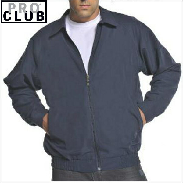 【123SF】(S〜7XL)　PRO CLUB UNIFORM JACKET　(プロクラブ) ユニフォームジャケット PROCLUB ブラックPro club シャカシャカ　黒　無地　ジャケット　メンズ 大きいサイズ　 ウィンドブレカー　 LL 2L 3L 4L 5L