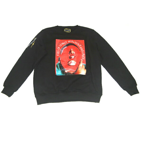 BEAR THE BEAMS NOTORIOUS B.I.G MEN FLEECE CREW NECK【ノトリオスB.I.G】ビッギー　ヘビーウェイトスエット [あす楽]ラッパーブランド　ヒップホップ　春先　暑いトレーナ　メンズ クルーネックスエットダンス衣装 ストリートS M LL 3L